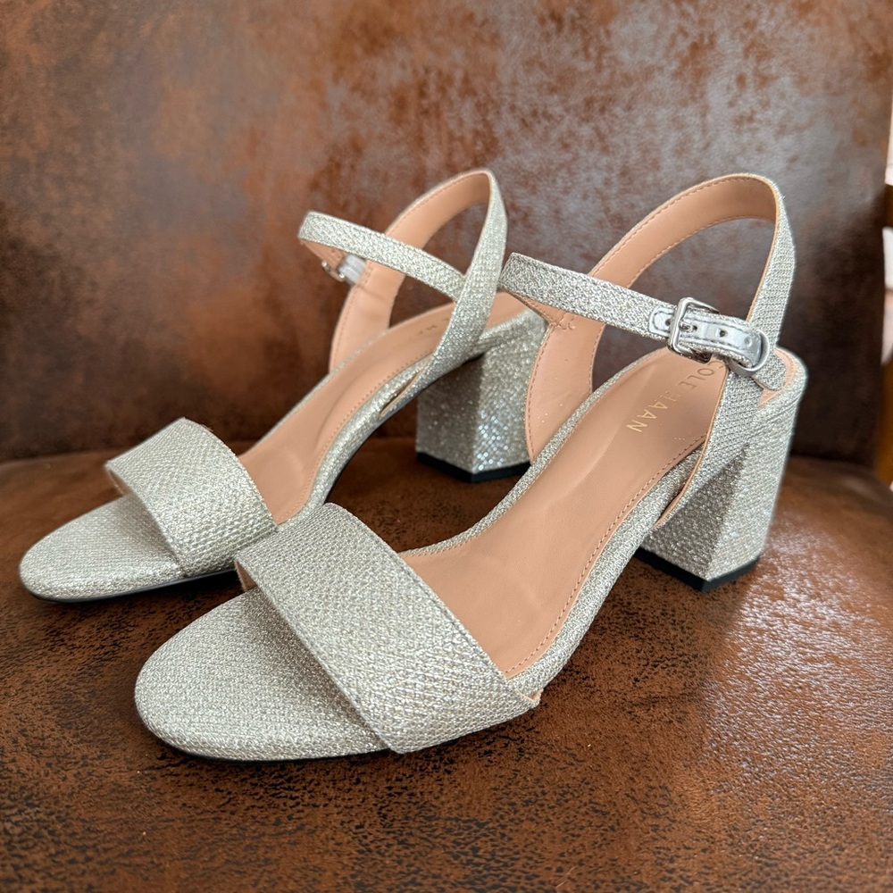 NEW Cole Haan Josie Scalloped Block Heel Sandal